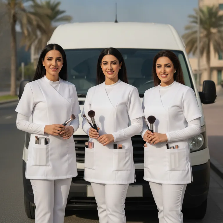 مكياج عروس فريق في واحة دبي للسيليكون