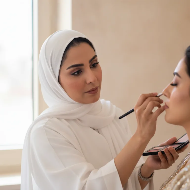مكياج عروس خدمة في واحة دبي للسيليكون
